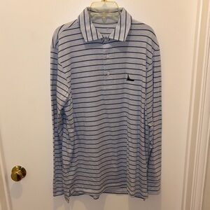 Vineyard Vines Jim Nantz Men's Blue Striped Polo Shirt